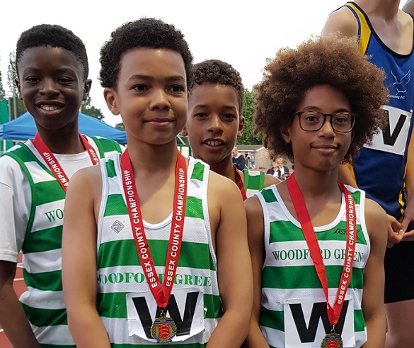 U13 boys 4x100m Essex Bronze