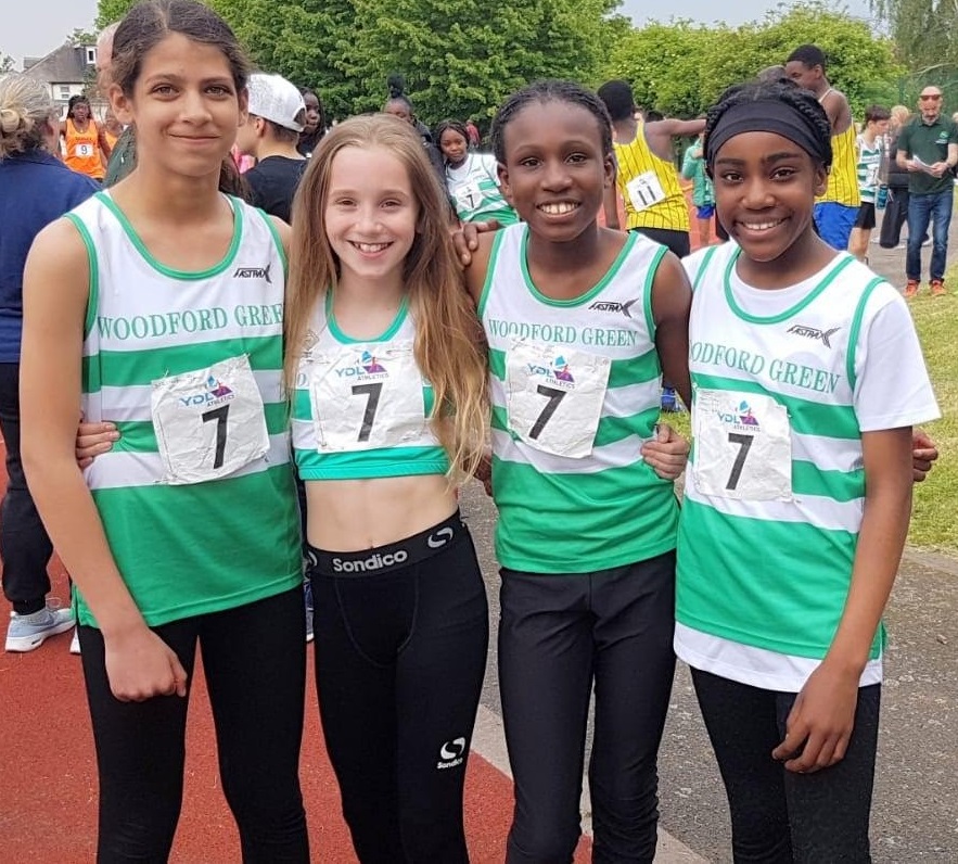 U13 Girls 4x100 relay Match 2